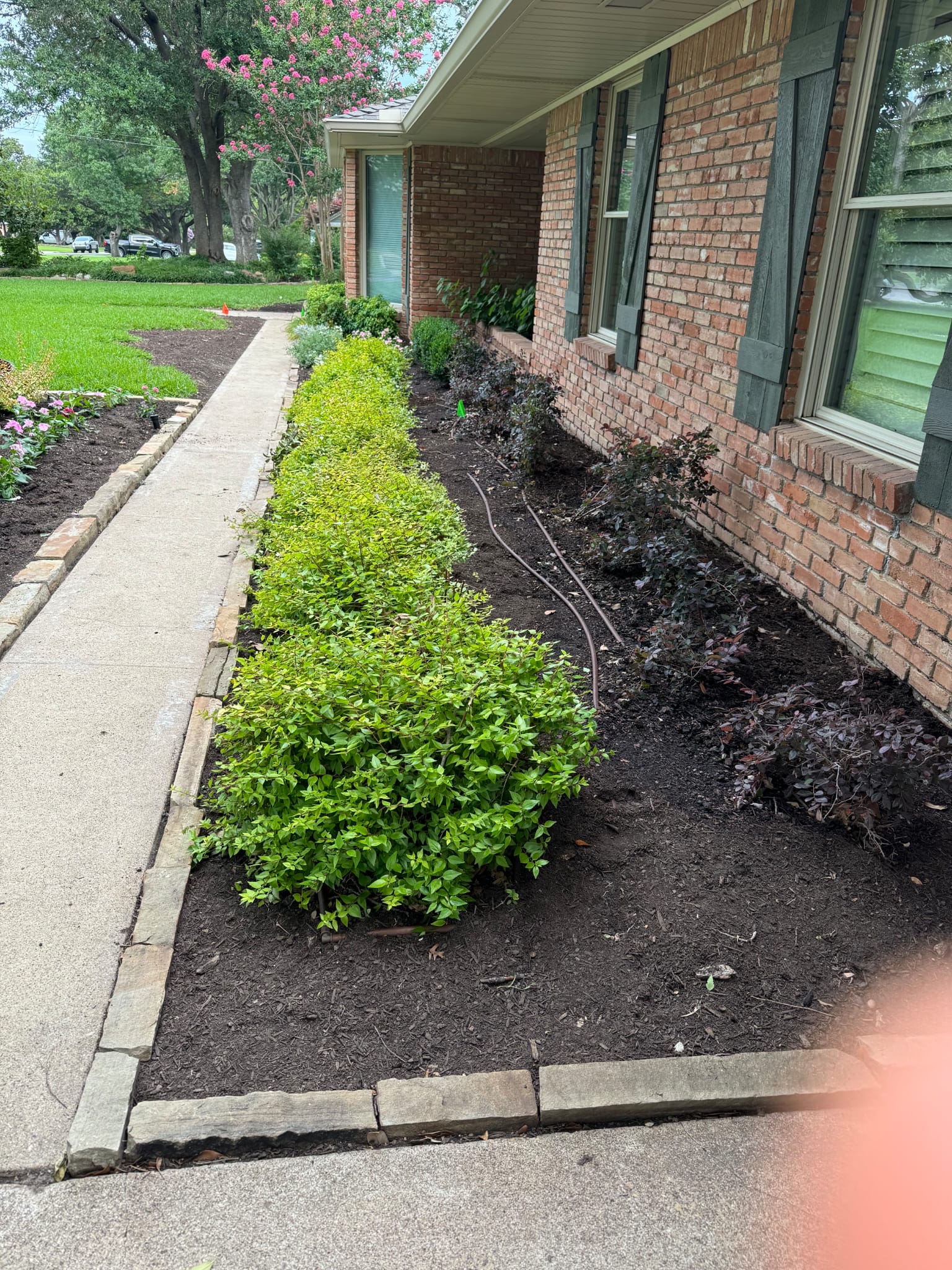 Front flower bed installation